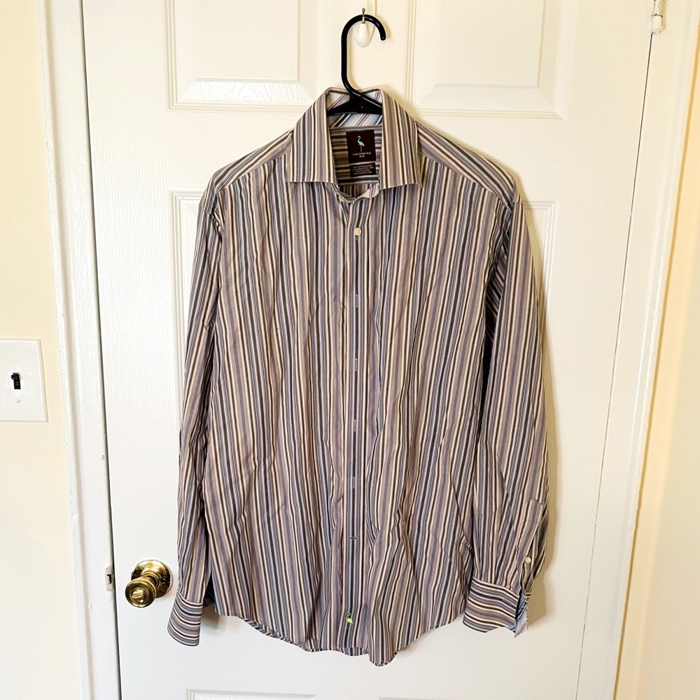 TailorByrd Men’s Medium Striped Button Down Shirt